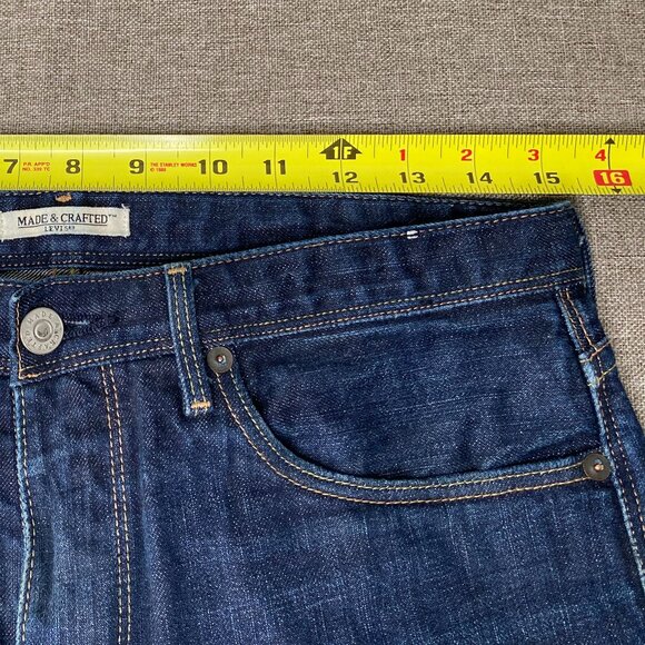 Levi's Made Crafted Tack Slim Denim Jeans Men's 29 Low Rise Blue Shyler Cut USA - Picture 12 of 16